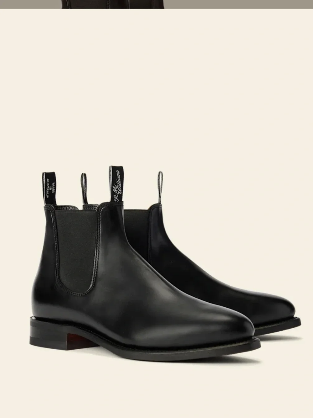 NEW RM. Williams Men Boots Macquarie boot – black pull-up leather
